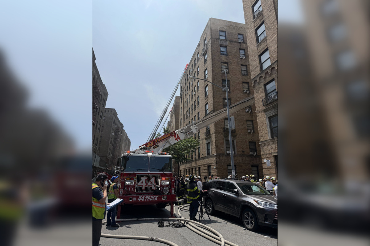 Bronx Firefighters Battle Blaze And Clutter At Sheridan Ave. High-Rise