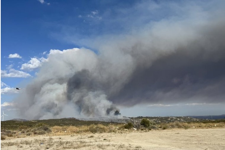 Campo On Edge As Burckthorn Trail Brush Fire Ignites Night Sky