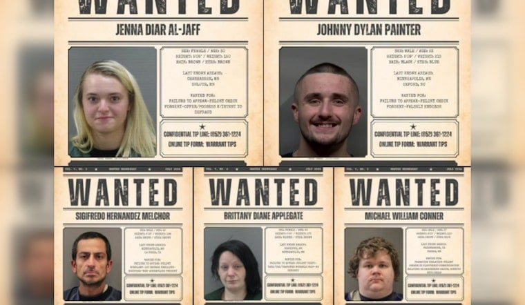 Carver County Cops Drop ‘Wanted Wednesday’ Lineup Of Five Wanted Suspects