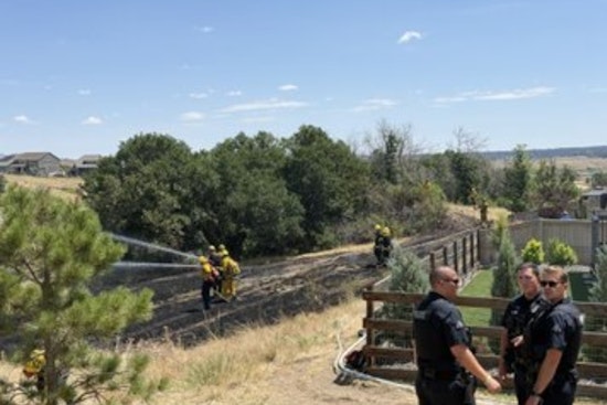 Chopper Douses Fast-Moving Brush Fire Near Parker Homes