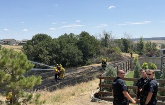 Chopper Douses Fast-Moving Brush Fire Near Parker Homes