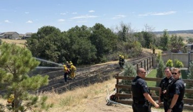 Chopper Douses Fast-Moving Brush Fire Near Parker Homes