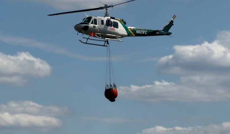 Chopper Rushes In as Brush Fire Flares Near Inverness Wildlife Preserve