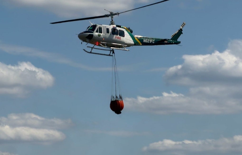 Chopper Rushes In as Brush Fire Flares Near Inverness Wildlife Preserve