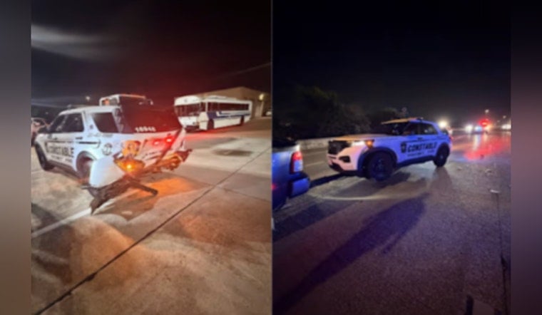 Cops, 2 Suspected Drunk Drivers Slam Precinct 5 SUVs On Katy Freeway
