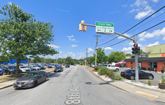 Crain Highway Chaos As Glen Burnie Facade Crumbles