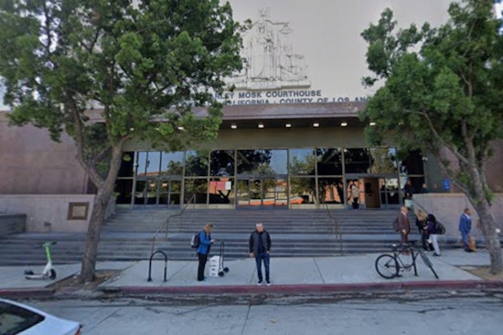 Downtown Driver Smashes Through Stanley Mosk Courthouse Gate, Lands In Dumpster