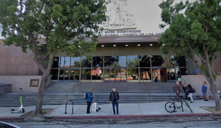 Downtown Driver Smashes Through Stanley Mosk Courthouse Gate, Lands In Dumpster