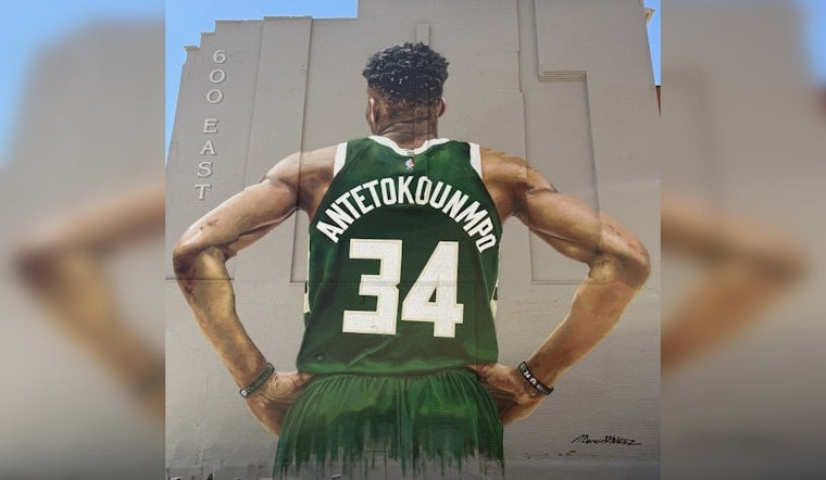 Downtown Giannis Mural Gets Slapped With Graffiti