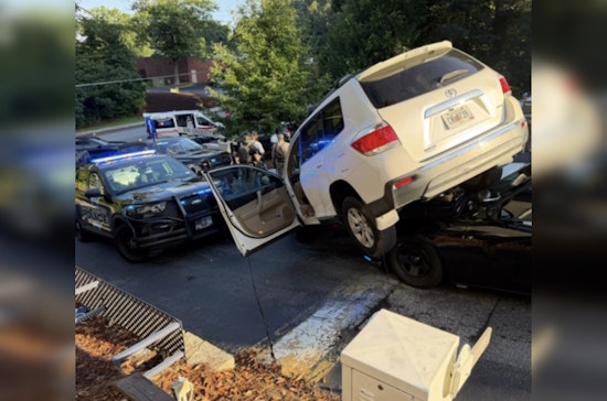 Drug Suspect's Wild Sandy Springs Crash Leaves Car Perched on Cop Cruiser