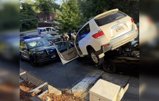 Drug Suspect's Wild Sandy Springs Crash Leaves Car Perched on Cop Cruiser