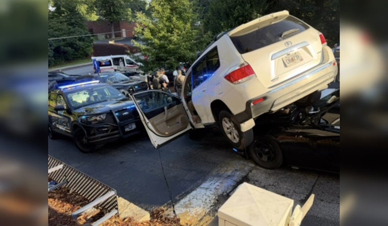 Drug Suspect's Wild Sandy Springs Crash Leaves Car Perched on Cop Cruiser