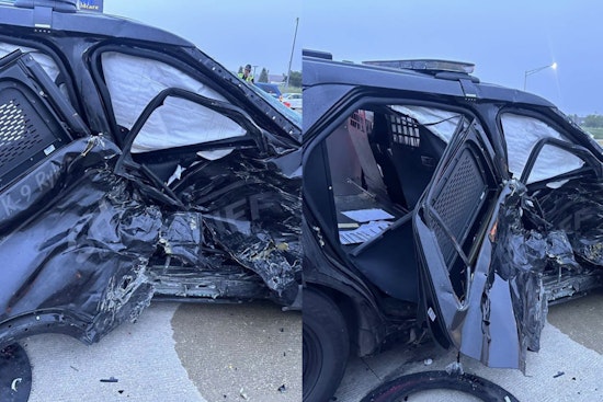 Exhausted Driver Slams Into Oak Creek Squad, Injures Milwaukee Deputy And K9