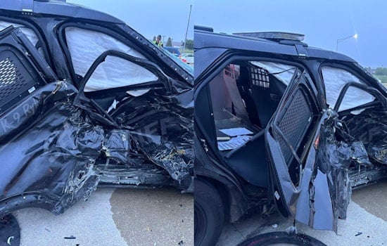 Exhausted Driver Slams Into Oak Creek Squad, Injures Milwaukee Deputy And K9
