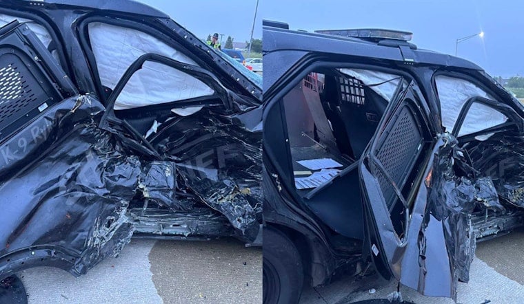 Exhausted Driver Slams Into Oak Creek Squad, Injures Milwaukee Deputy And K9