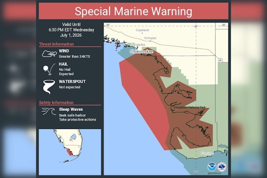 Fast-Building Everglades Squalls Trigger Pop-Up Marine Warning Off Gulf Coast