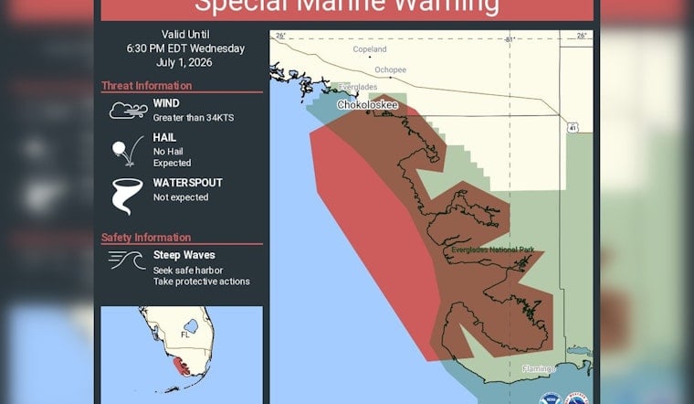 Fast-Building Everglades Squalls Trigger Pop-Up Marine Warning Off Gulf Coast