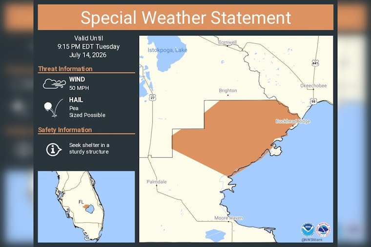 Fast-Moving Lake O Storms Rattle Glades County With Hail And 50 MPH Gusts