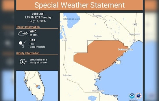 Fast-Moving Lake O Storms Rattle Glades County With Hail And 50 MPH Gusts