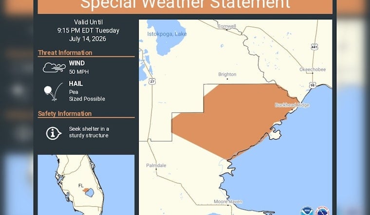 Fast-Moving Lake O Storms Rattle Glades County With Hail And 50 MPH Gusts