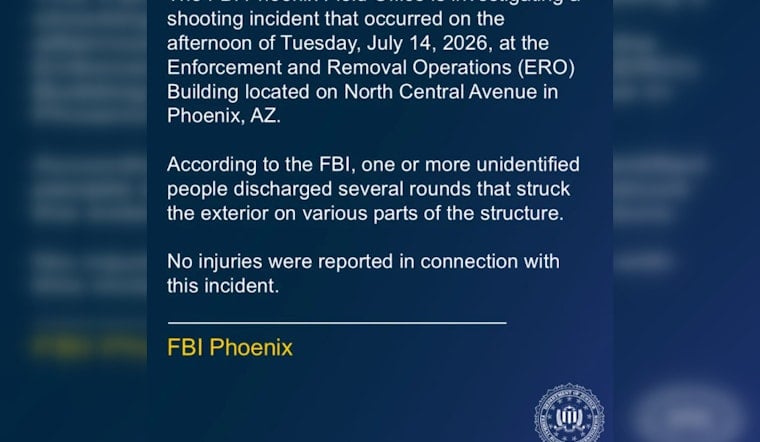 Gunfire Rattles Phoenix ICE Office as Feds Hunt Shooter