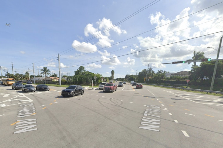 Firework Punk Singes Deputy's Hand in Miami Lakes Street Takeover