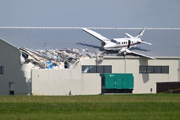Fuel Flub Sends KC Training Flight Onto Hangar Roof