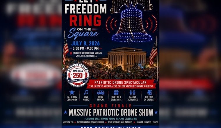 Gallatin Square Throws Giant America 250 Bash With Sky-Filling Drone Show