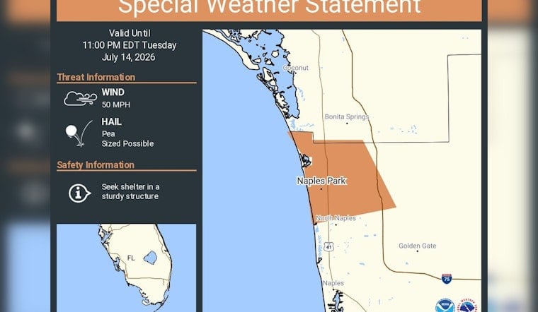 Gulf Storms Take Aim At Naples Park, Palm River Tonight