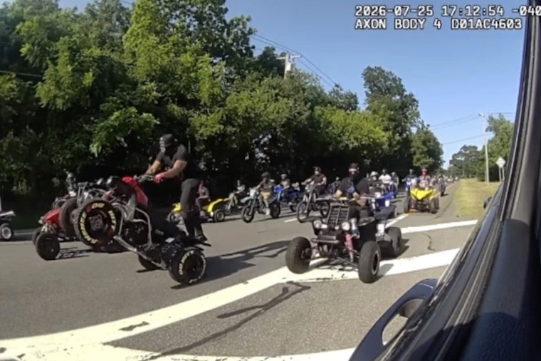 Gun, Screeching ATVs and 200-Bike Swarm Rattle Suffolk Roads