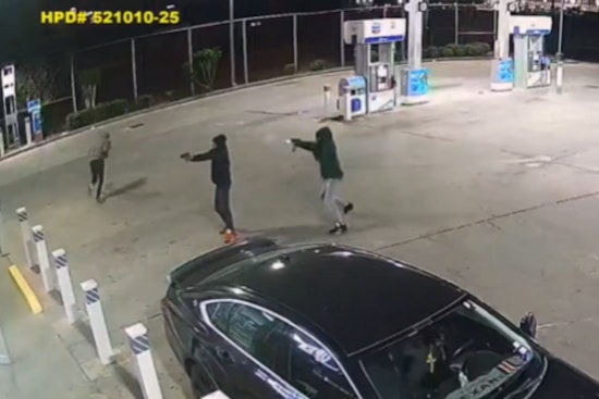 Gunfire Erupts at North Freeway Gas Stop as Houston Cops Hunt Robbery Crew