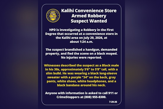 Gunman Holds Up Kalihi Store, Peels Off On Midnight Moped
