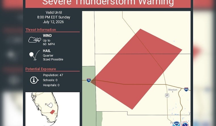 Hail-Slinging Storms Put Broward, Collier And Palm Beach On Edge Until 8 P.M.