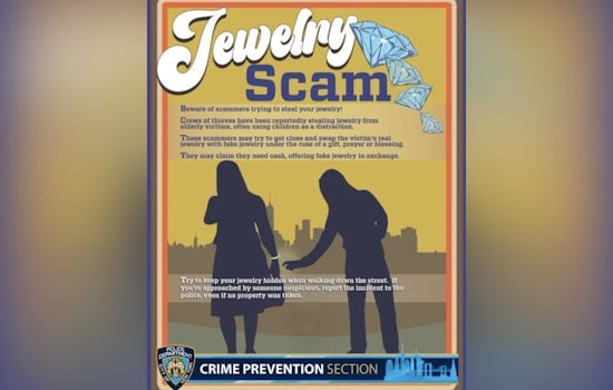 Harlem Sidewalk Swindlers Pull Jewelry Switcheroo, Cops Warn