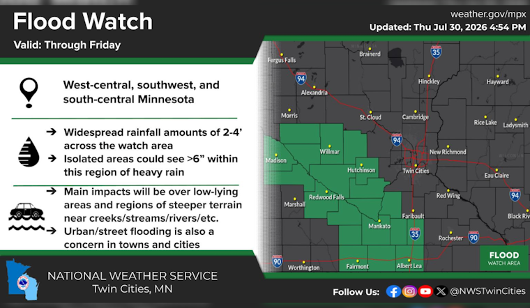 Heavy Rain Soaks Minneapolis Before A Sunny Weekend Arrives