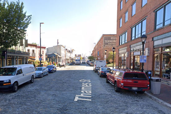Hidden Sidewalk Bolt Pierces Fells Point Woman's Foot On Thames Street