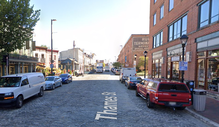 Hidden Sidewalk Bolt Pierces Fells Point Woman's Foot On Thames Street