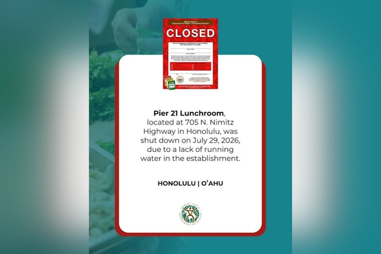 Honolulu Lunchroom Shut Down After Inspectors Find No Running Water