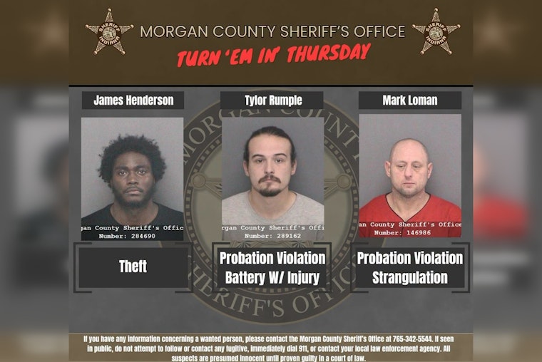 Morgan County Sheriff Lists Three Men In Weekly Warrant Post