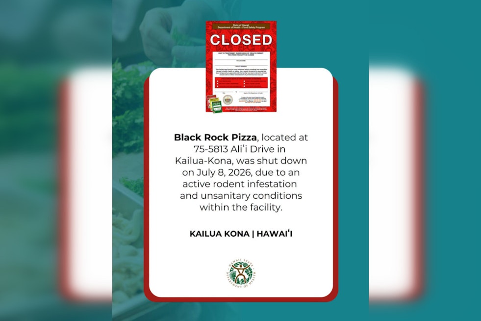 Kailua-Kona Pizza Joint Red-Tagged After Inspectors Find Rodent Mess