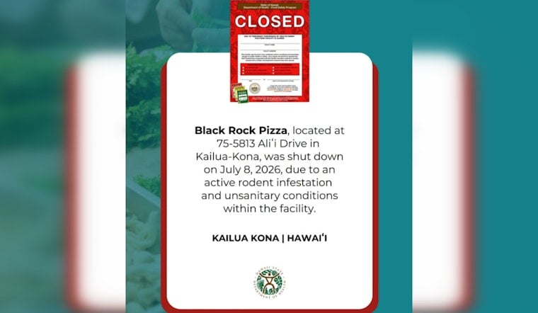 Kailua-Kona Pizza Joint Red-Tagged After Inspectors Find Rodent Mess
