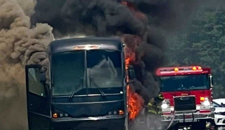Kids Flee Exploding Charter Bus As Local Heroes Race In On I-85