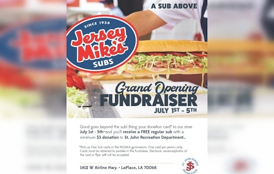 LaPlace Scores Free Subs Frenzy As Jersey Mike's Grand Opening Backs St. John Rec