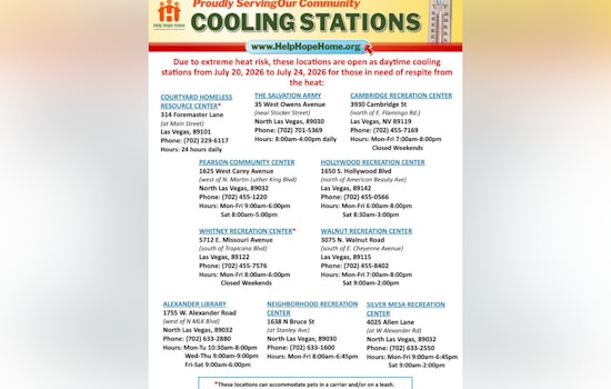Las Vegas Sizzles As Clark County Swings Open Cooling Centers