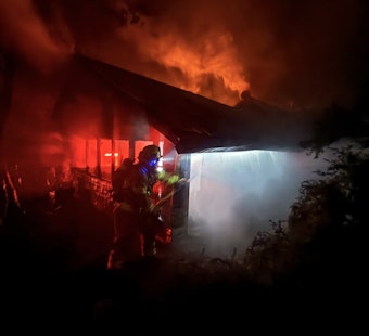 Late-Night Deer Park Structure Fire Displaces Two Residents And Their Dog