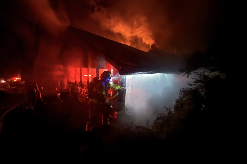 Late-Night Deer Park Structure Fire Displaces Two Residents And Their Dog