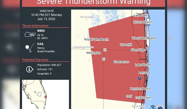 Late-Night Storm Blast Jolts West Palm Beach And Neighbors