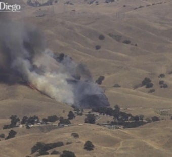 Little Valley Hills Light Up As Fire Crews Race To Stop Brush Blaze