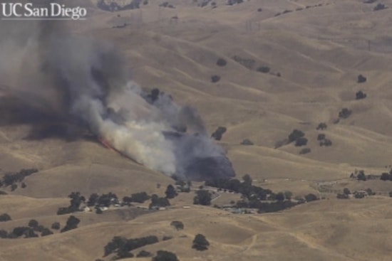 Little Valley Hills Light Up As Fire Crews Race To Stop Brush Blaze