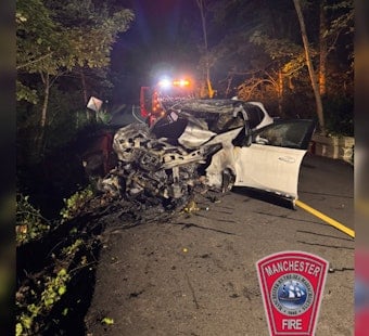 Manchester Crash Sends One Patient To Trauma Center After Vehicle Fire
